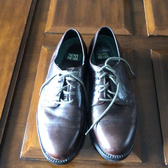 Men’s size 8 1/2M brown leather Nunn Bush lace up dress shoes - Picture 6 of 10